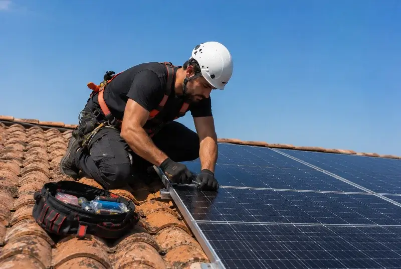 Maintenance et monitoring de panneaux solaires à Pérouges
